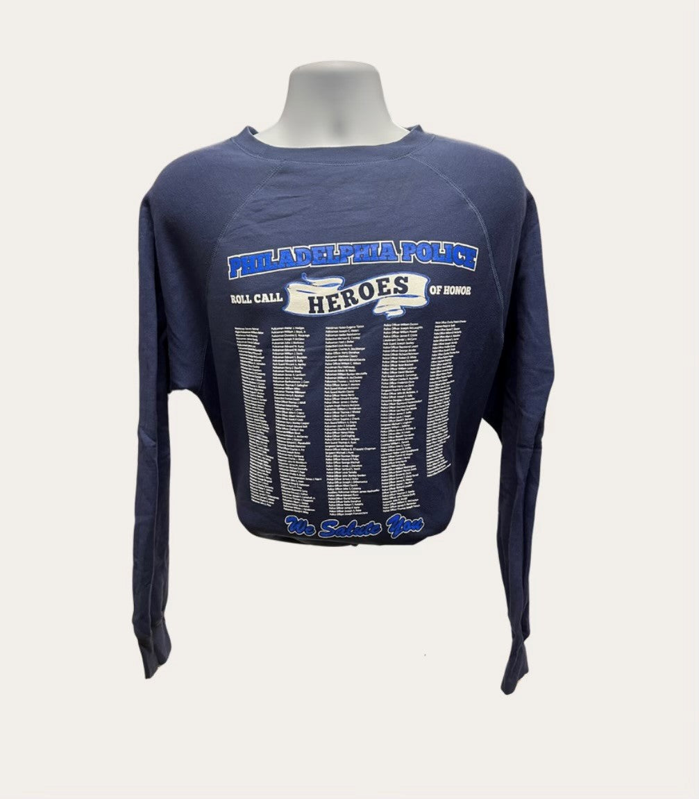 Heroes Crewneck Sweatshirt with all the Fallen Officers Names