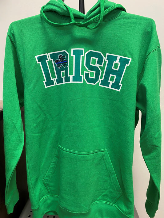 Irish Thin Blue Line Shamrock Hoodie